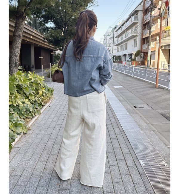 JOURNAL STANDARD「《追加》ライトオンスデニムクロップドシャツ」|シャツ・ブラウス|