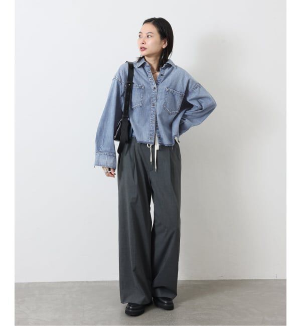 JOURNAL STANDARD「《追加》ライトオンスデニムクロップドシャツ」|シャツ・ブラウス|