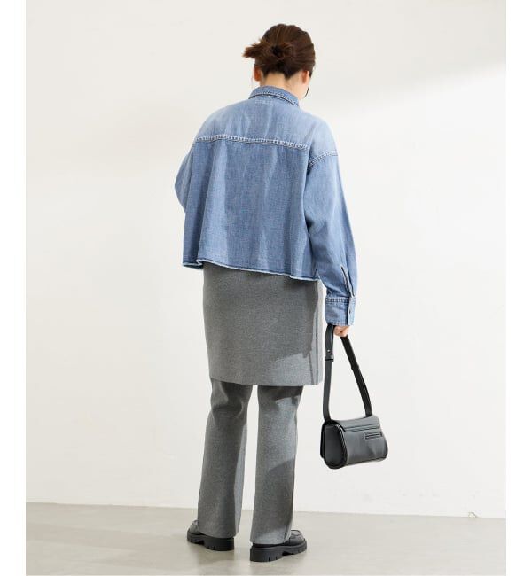 JOURNAL STANDARD「《追加》ライトオンスデニムクロップドシャツ」|シャツ・ブラウス|