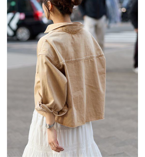 JOURNAL STANDARD「《追加》ライトオンスデニムクロップドシャツ」|シャツ・ブラウス|