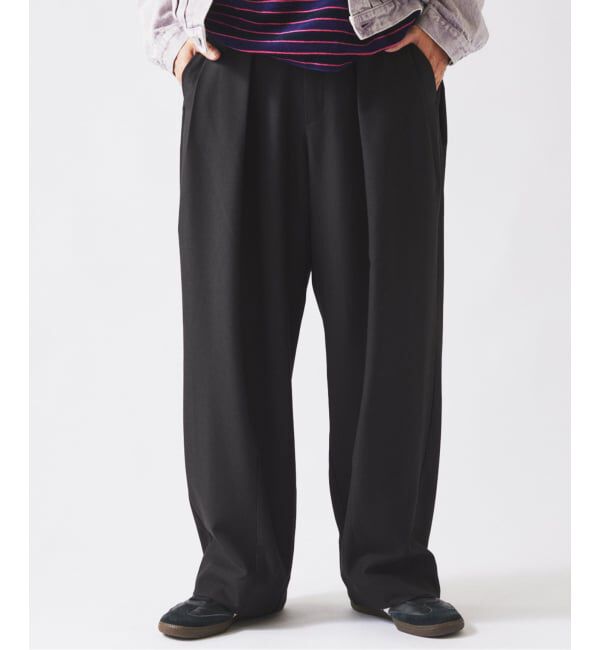 JOURNAL STANDARD relume「ダブルプリーツ ヒールカット スラックス」|スラックス|ブラック