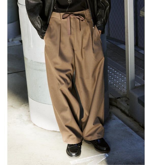 JOURNAL STANDARD「TW ツイル オーバー パンツ」|スラックス|ブラウン A