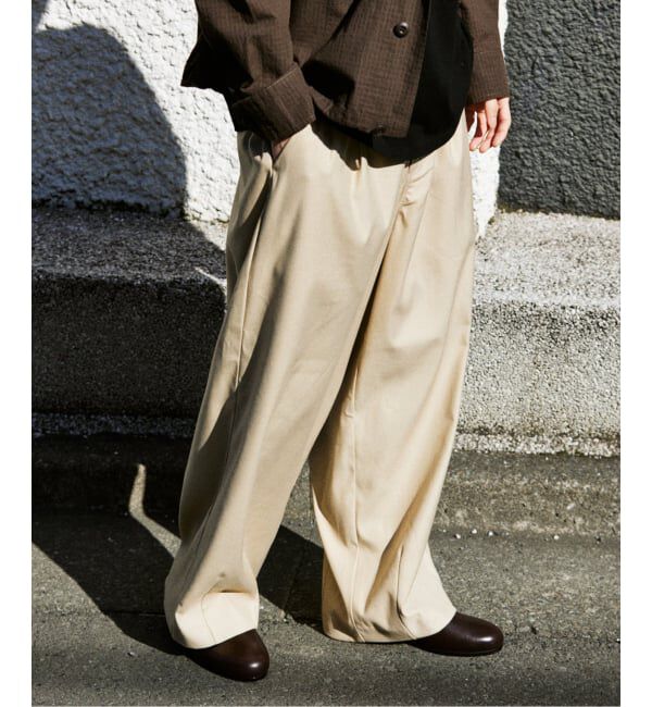 JOURNAL STANDARD「TRモダン ワイド スラックス」|スラックス|ベージュ A