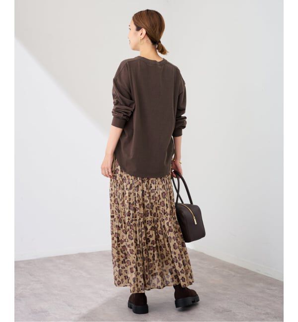 FRAMeWORK「enrica/エンリカ コットンシルク レオパード ティアードスカート」|スカート|