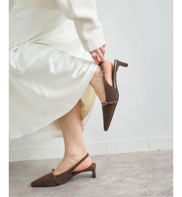 U by SPICK&SPAN「【KOMOREBI MUSEUM/コモレビミュージアム】 スエードストラップヒール」|その他|ブラウン