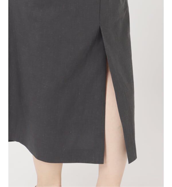 NOBLE「《予約》麻ストレッチロングジレワンピース」|ワンピース|