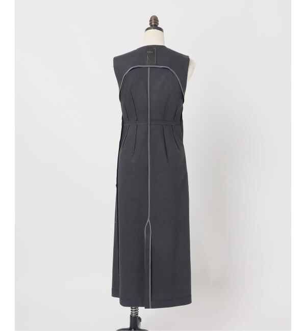 NOBLE「《予約》麻ストレッチロングジレワンピース」|ワンピース|
