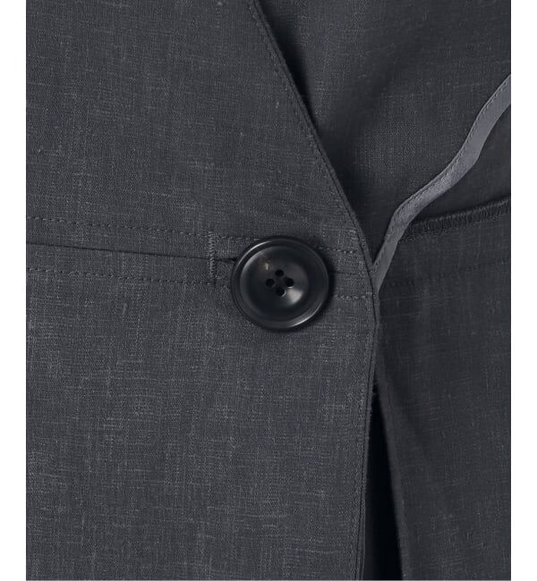 NOBLE「《予約》麻ストレッチロングジレワンピース」|ワンピース|