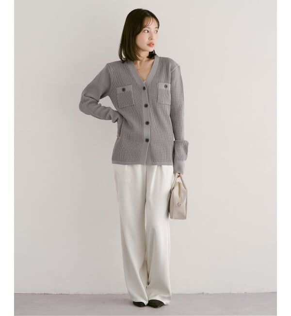 NOBLE「《セットアップ対応》メッシュニットカーディガン」|カーディガン|