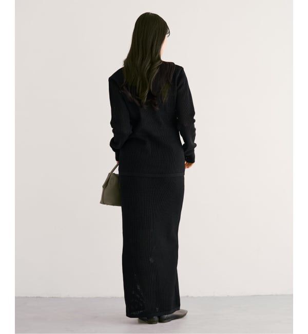 NOBLE「《セットアップ対応》メッシュニットカーディガン」|カーディガン|