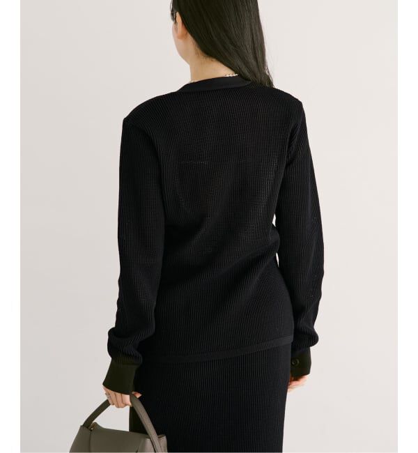 NOBLE「《セットアップ対応》メッシュニットカーディガン」|カーディガン|