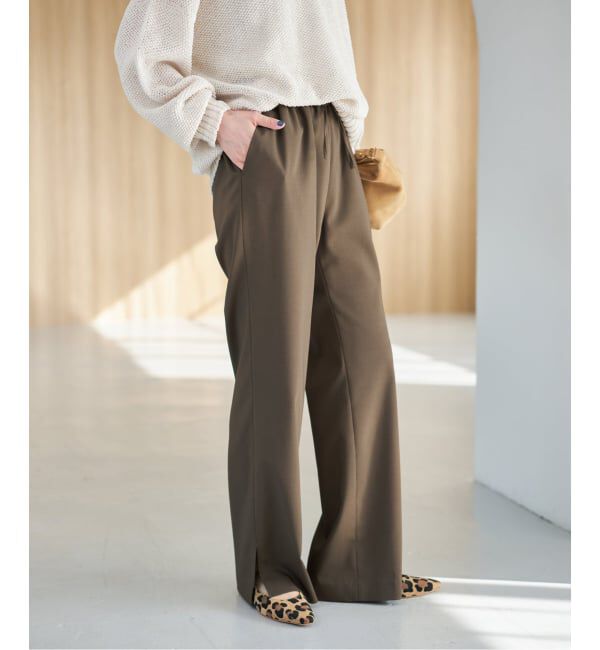 Spick and Span「スリットイージーパンツ」|スラックス|