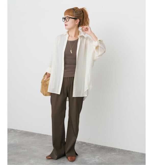 Spick and Span「スリットイージーパンツ」|スラックス|