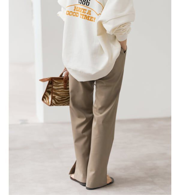 Spick and Span「スリットイージーパンツ」|スラックス|