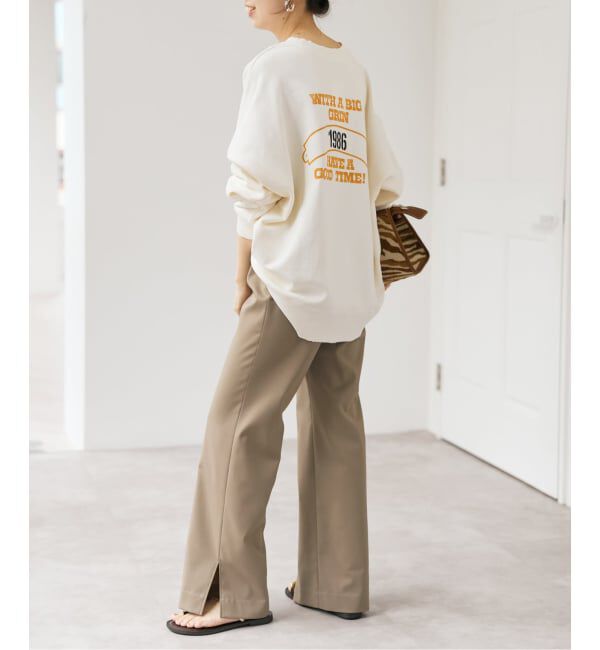 Spick and Span「スリットイージーパンツ」|スラックス|