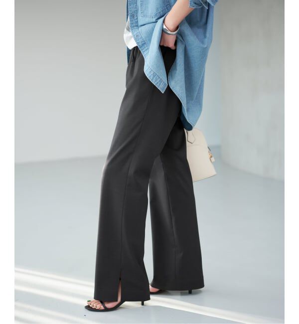 Spick and Span「スリットイージーパンツ」|スラックス|