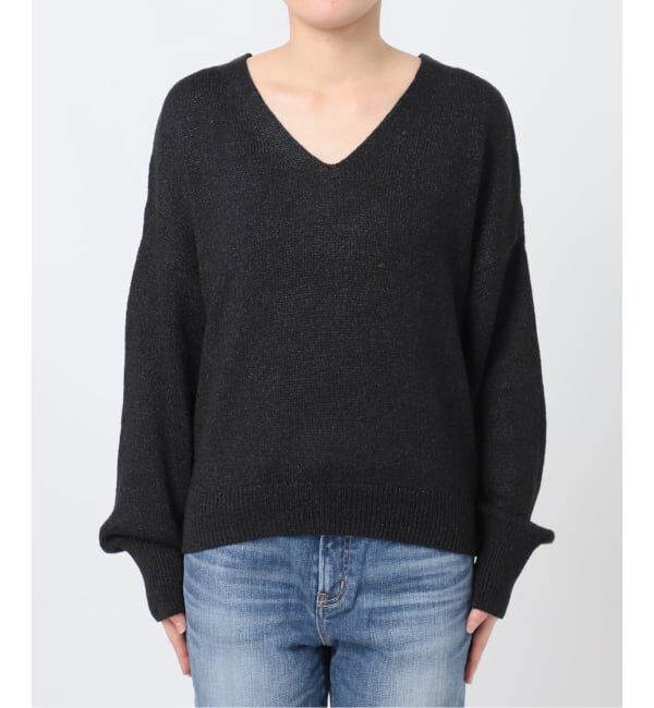 Spick and Span「レーヨンペーパーヤーンVネックプルオーバー」|ニット・セーター|