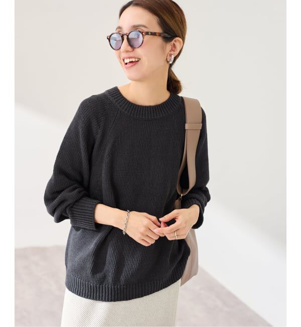 FRAMeWORK「≪追加≫リネンコットンラグランニット」|ニット・セーター|