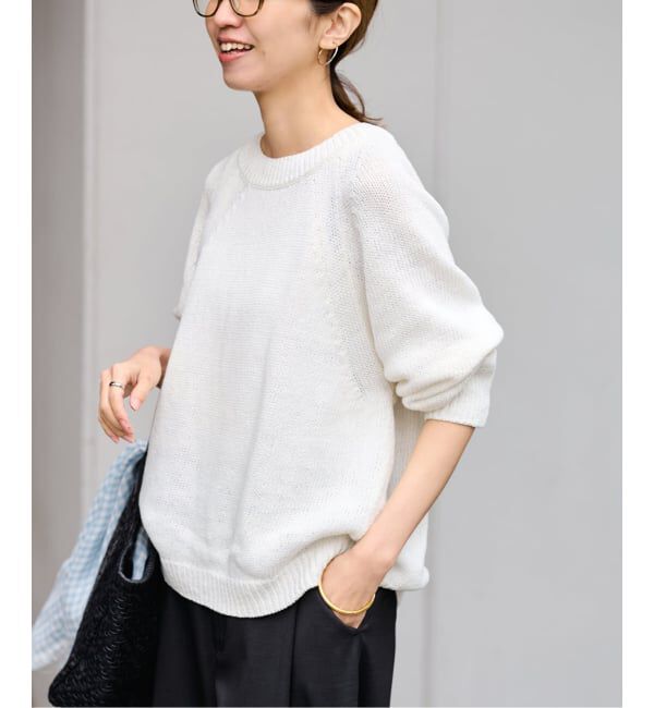 FRAMeWORK「≪追加≫リネンコットンラグランニット」|ニット・セーター|