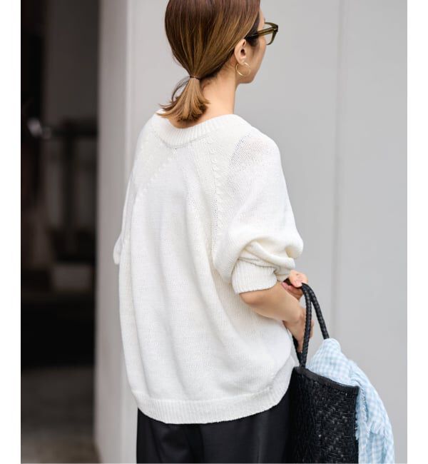 FRAMeWORK「≪追加≫リネンコットンラグランニット」|ニット・セーター|