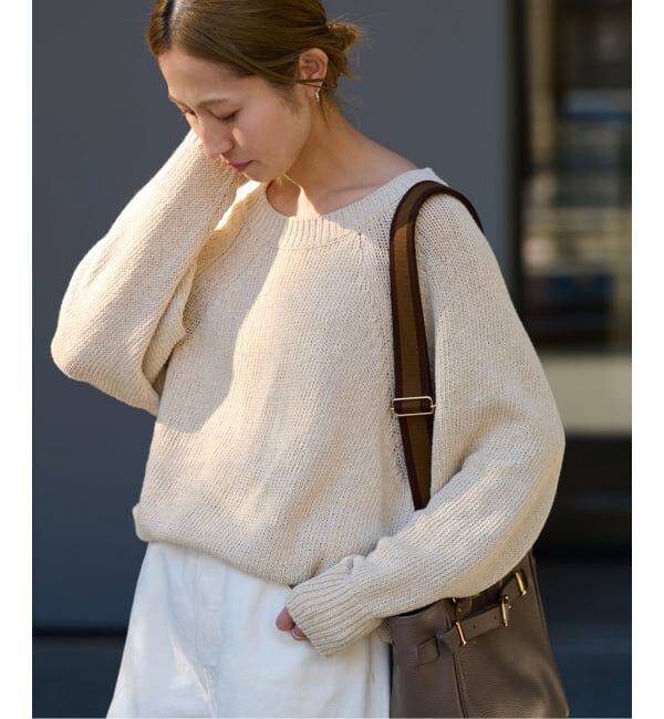 FRAMeWORK「≪追加≫リネンコットンラグランニット」|ニット・セーター|