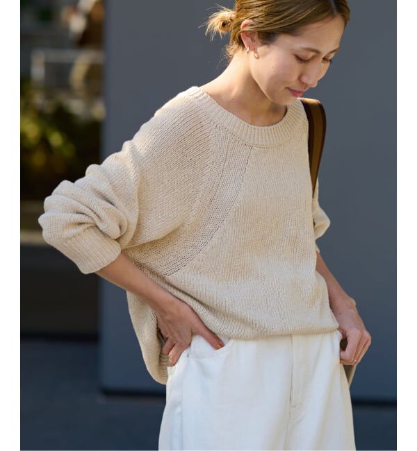 FRAMeWORK「≪追加≫リネンコットンラグランニット」|ニット・セーター|