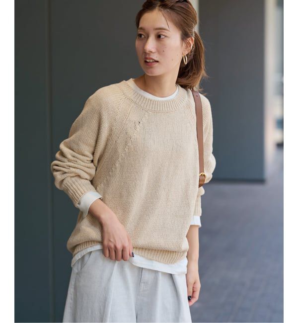 FRAMeWORK「≪追加≫リネンコットンラグランニット」|ニット・セーター|