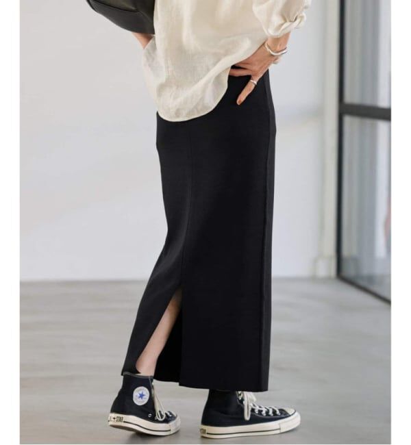 FRAMeWORK「≪追加 / 洗濯機洗い可能≫VIS-NYフルニードルタイトスカート」|スカート|