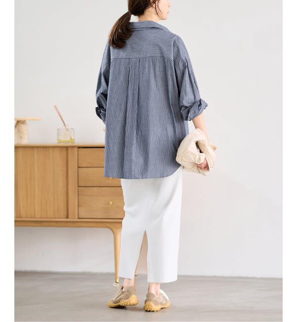 FRAMeWORK「≪追加 / 洗濯機洗い可能≫VIS-NYフルニードルタイトスカート」|スカート|