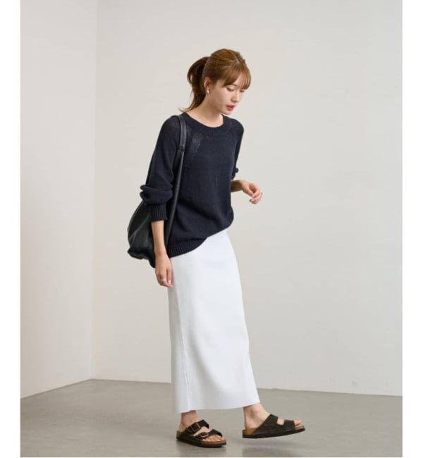 FRAMeWORK「≪追加 / 洗濯機洗い可能≫VIS-NYフルニードルタイトスカート」|スカート|