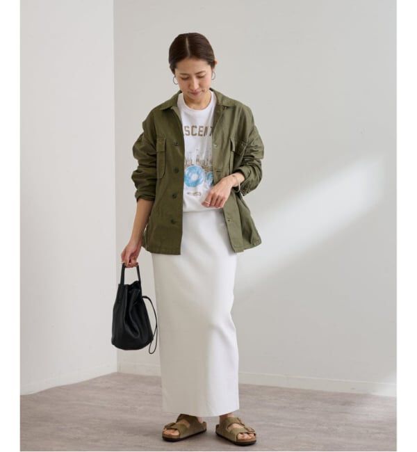 FRAMeWORK「≪追加 / 洗濯機洗い可能≫VIS-NYフルニードルタイトスカート」|スカート|