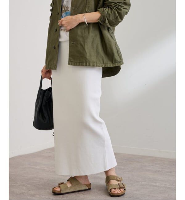 FRAMeWORK「≪追加 / 洗濯機洗い可能≫VIS-NYフルニードルタイトスカート」|スカート|