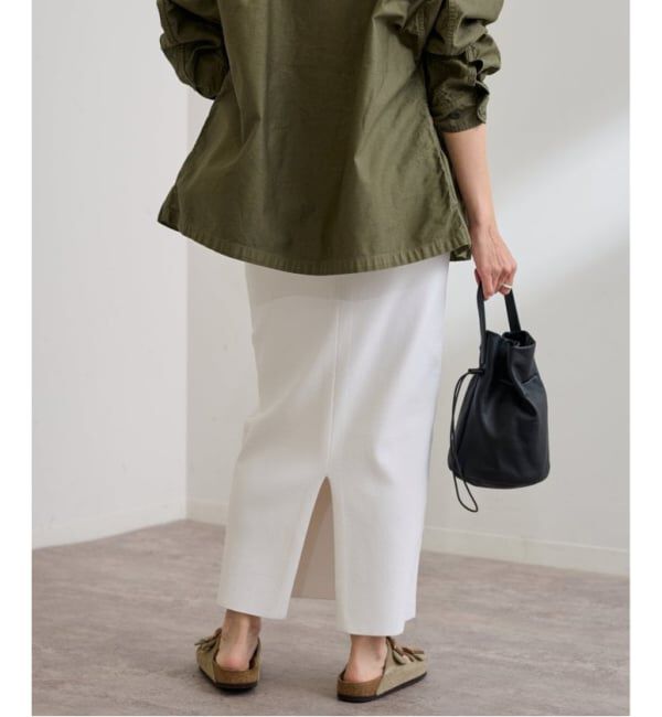 FRAMeWORK「≪追加 / 洗濯機洗い可能≫VIS-NYフルニードルタイトスカート」|スカート|