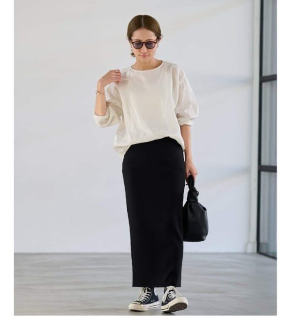 FRAMeWORK「≪追加 / 洗濯機洗い可能≫VIS-NYフルニードルタイトスカート」|スカート|