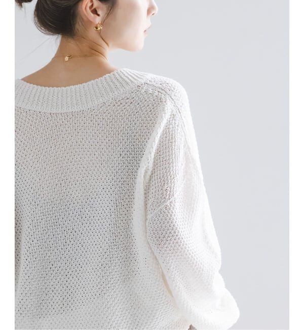 NOBLE「《予約》ペーパーヤーンVネック プルオーバー」|ニット・セーター|