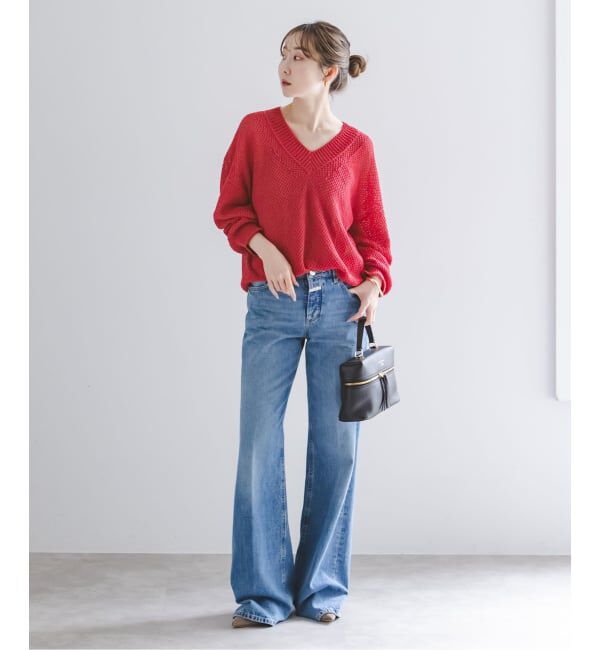 NOBLE「《予約》ペーパーヤーンVネック プルオーバー」|ニット・セーター|