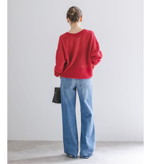 NOBLE「《予約》ペーパーヤーンVネック プルオーバー」|ニット・セーター|