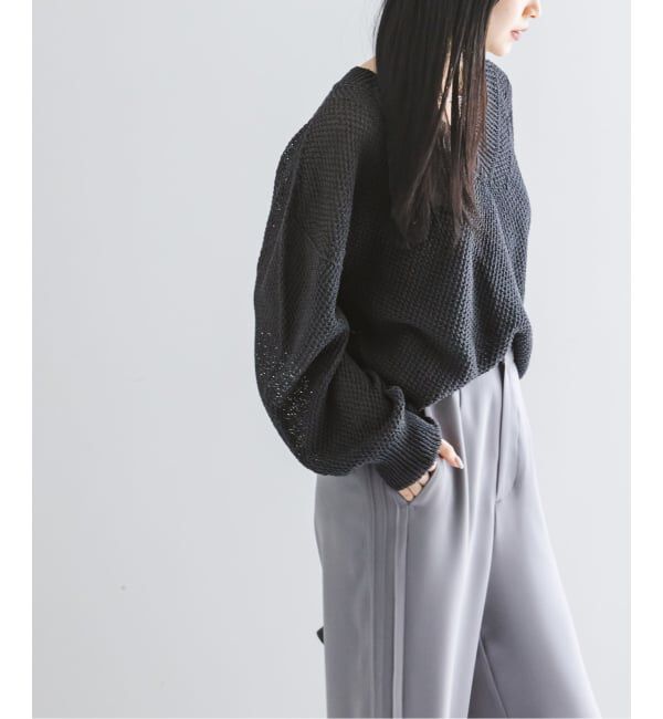 NOBLE「《予約》ペーパーヤーンVネック プルオーバー」|ニット・セーター|