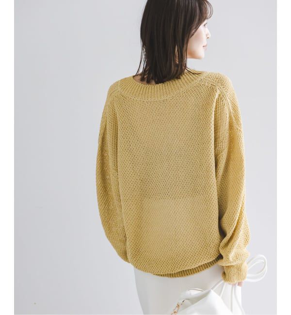 NOBLE「《予約》ペーパーヤーンVネック プルオーバー」|ニット・セーター|