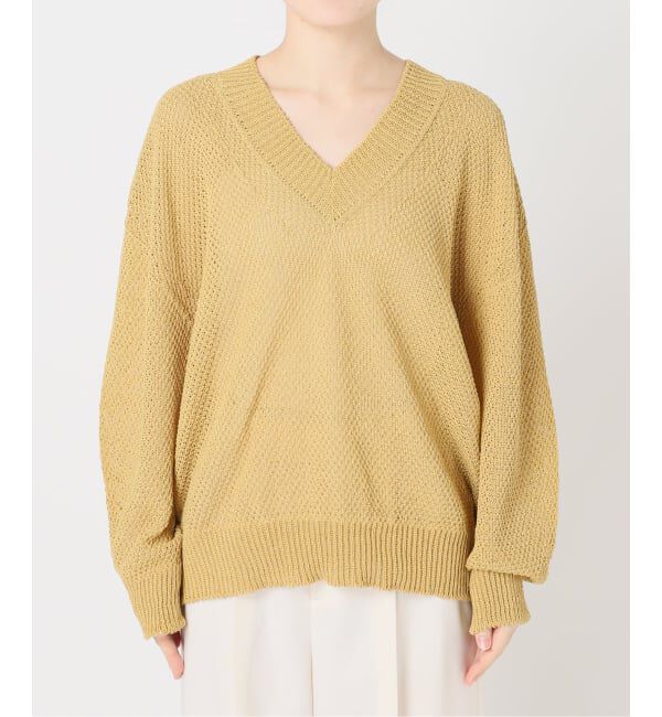 NOBLE「《予約》ペーパーヤーンVネック プルオーバー」|ニット・セーター|