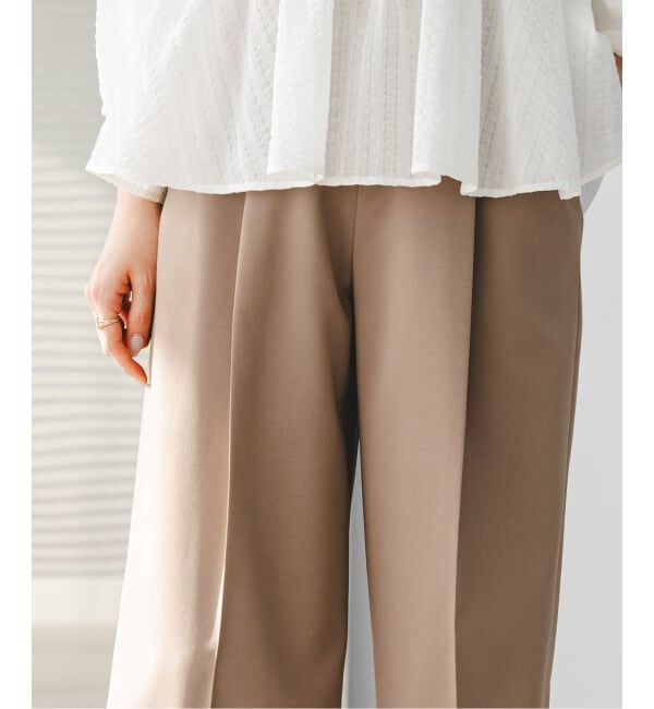 NOBLE「《追加・WEB限定カラー》エステルツイルストレッチスラックスパンツ」|スラックス|