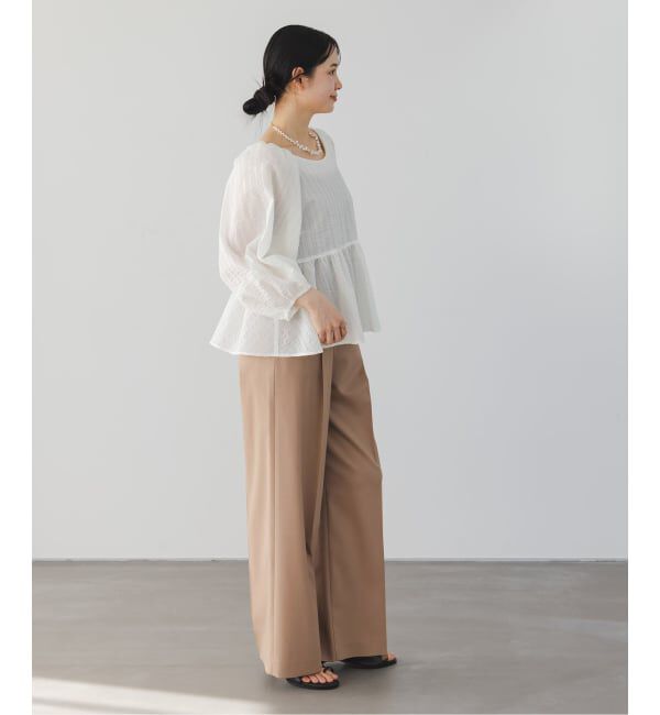 NOBLE「《追加・WEB限定カラー》エステルツイルストレッチスラックスパンツ」|スラックス|