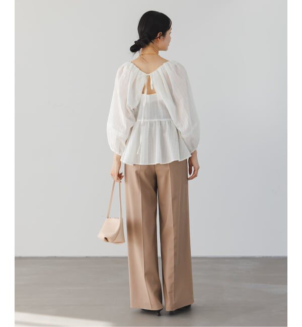 NOBLE「《追加・WEB限定カラー》エステルツイルストレッチスラックスパンツ」|スラックス|