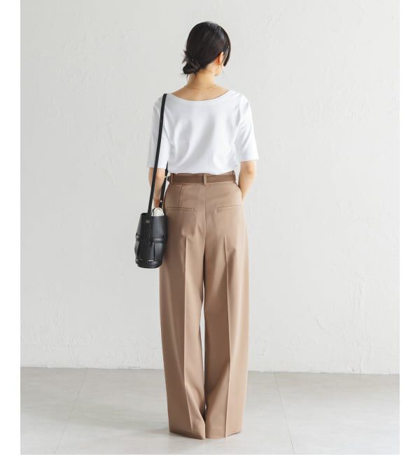 NOBLE「《追加・WEB限定カラー》エステルツイルストレッチスラックスパンツ」|スラックス|