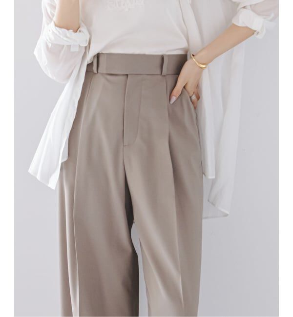 NOBLE「《追加・WEB限定カラー》エステルツイルストレッチスラックスパンツ」|スラックス|