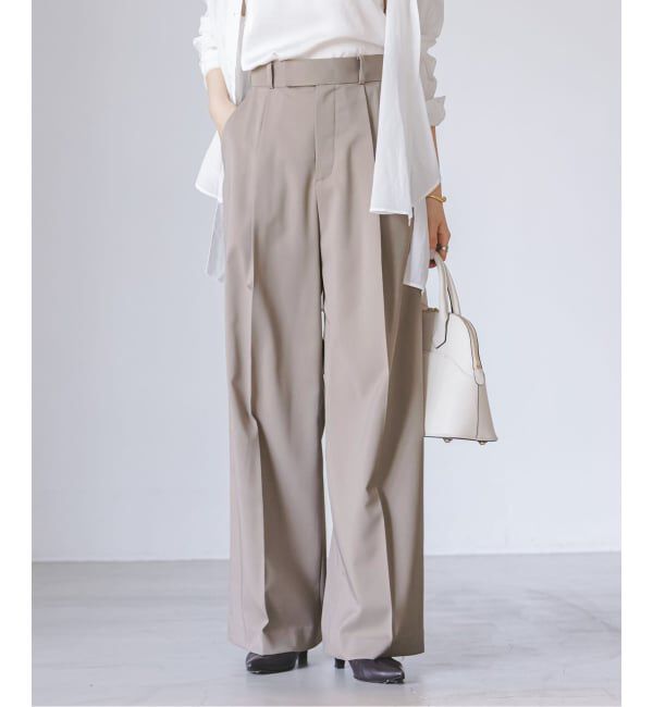 NOBLE「《追加・WEB限定カラー》エステルツイルストレッチスラックスパンツ」|スラックス|