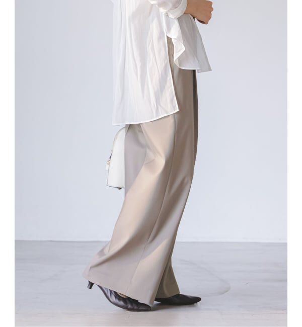 NOBLE「《追加・WEB限定カラー》エステルツイルストレッチスラックスパンツ」|スラックス|