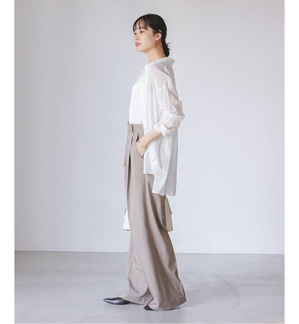 NOBLE「《追加・WEB限定カラー》エステルツイルストレッチスラックスパンツ」|スラックス|