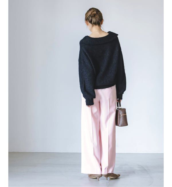 NOBLE「《追加・WEB限定カラー》エステルツイルストレッチスラックスパンツ」|スラックス|