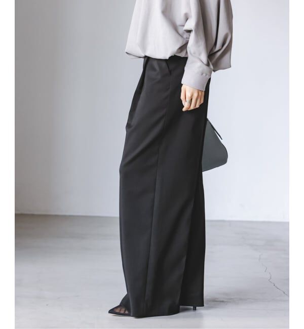 NOBLE「《追加・WEB限定カラー》エステルツイルストレッチスラックスパンツ」|スラックス|